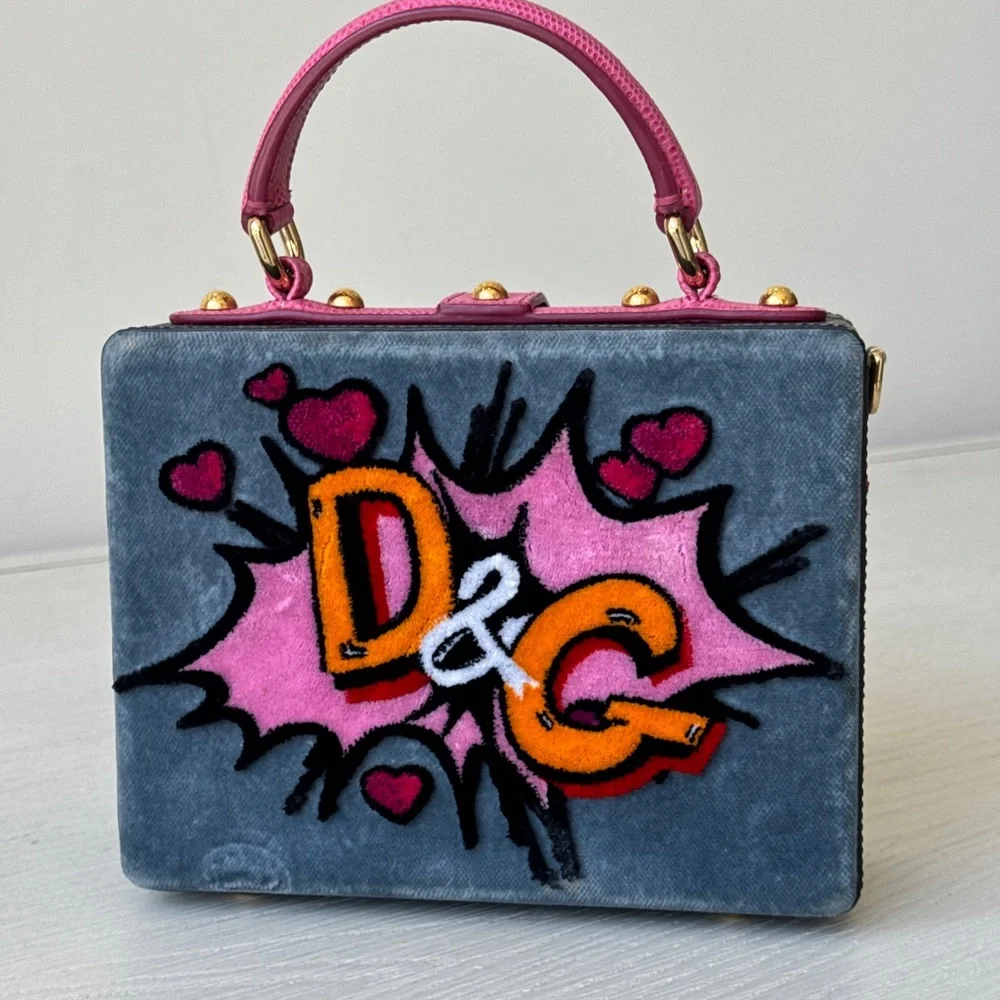 Dolce Gabbana Dolce Box Velvet Boom Bag - Picture 4 of 10